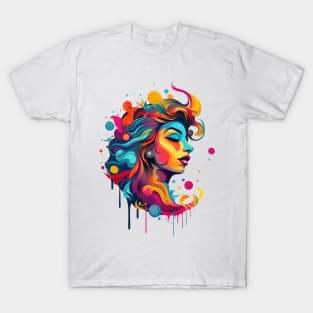 COLORFUL CANVAS OF A WOMAN, SAMIRA T-Shirt